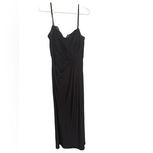 Vera Wang Black Spaghetti Strap Lacy Cocktail Dress Size 10